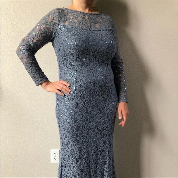 MARINA | Dresses | Marina Sequin Lace Formal Long Dress | Poshmark